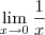 \lim_{x\to 0}\frac{1}{x} \lim_{x\to 0}\frac{1}{x}