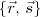\{\vec{r},\,\vec{s}\}