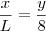 \frac{x}{L} = \frac{y}{8}