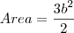 Area =\frac{3b^2}{2}