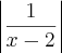 \left|\frac{1}{x-2} \right|