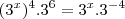 (3^x)^4.3^6=3^x.3^{-4}