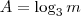 A=\log_3m