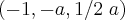 \left(-1, -a, 1/2 \;a \right) \left(-1, -a, 1/2 \;a \right)