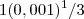 {1}{(0,001)^1/3} {1}{(0,001)^1/3}