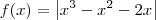 f(x) = \left|x^{3}-x^{2}-2x\right|