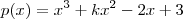 p(x) = x^3 + kx^2 - 2x + 3
