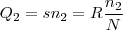 Q_2 = s n_2 = R \frac{n_2}{N}