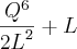 \frac{{Q}^{6}}{{2L}^{2}}+L \frac{{Q}^{6}}{{2L}^{2}}+L