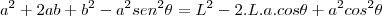 a^2+2ab+b^2-a^2sen^2\theta=L^2-2.L.a.cos\theta+a^2cos^2\theta