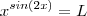 x^{sin(2x)} =  L