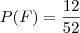 P(F)=\frac{12}{52}