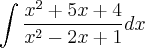 \int\limits_{}^{}\frac{x^2+5x+4}{x^2-2x+1}dx