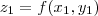 z_{1}=f(x_{1},y_{1})