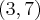 (3,7) (3,7)