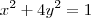 x^2 + 4y^2 = 1