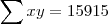 \sum{xy} = 15915