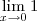 \lim_{x\to0} 1