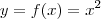 y=f(x) = x^2