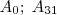 A_0 ; \; A_{31} A_0 ; \; A_{31}