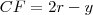 CF = 2r - y