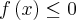 f\left(x \right)\leq 0 f\left(x \right)\leq 0