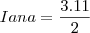 I{ana}&=&\frac{3.11}{2}