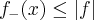{f}_{-}(x)\leq\left|f \right| {f}_{-}(x)\leq\left|f \right|