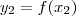 y_2=f(x_2) y_2=f(x_2)