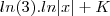 ln(3) . ln|x| + K ln(3) . ln|x| + K