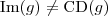 \textrm{Im}(g) \neq \textrm{CD}(g)