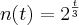 n(t)={2}^{\frac{t}{3}} n(t)={2}^{\frac{t}{3}}