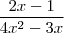 \frac{2x-1}{4x^2-3x}