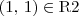 (1,\,1)\in \textrm{R2} (1,\,1)\in \textrm{R2}