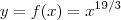 y=f(x)={x}^{19/3}