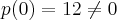 p(0)=12\neq 0