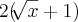 2(\sqrt[]{x}+1)