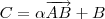 C  =  \alpha \overrightarrow{AB}  +  B