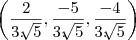 \left(\frac{2}{3 . \sqrt[]{5}}, \frac{-5}{3 . \sqrt[]{5}}, \frac{-4}{3 . \sqrt[]{5}} \right)