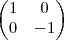\begin{pmatrix}
1 & 0 \\
0 & -1
\end{pmatrix} \begin{pmatrix}
1 & 0 \\
0 & -1
\end{pmatrix}