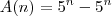 A(n) = 5^n - 5^n