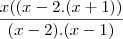 \frac{x((x-2 . (x+1))}{(x-2).(x-1)} \frac{x((x-2 . (x+1))}{(x-2).(x-1)}