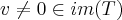 v\neq 0 \in im(T) v\neq 0 \in im(T)