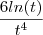\frac{6ln(t)}{t^4} \frac{6ln(t)}{t^4}