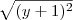\sqrt{ (y+1)^2}
