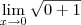 \lim_{x\to0} \sqrt{0+1}