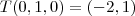 T(0,1,0)=(-2,1) T(0,1,0)=(-2,1)