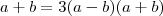 a+b=3(a-b)(a+b)