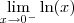 \lim_{x\to 0^{-}}\ln(x) \lim_{x\to 0^{-}}\ln(x)