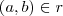 (a,b) \in r